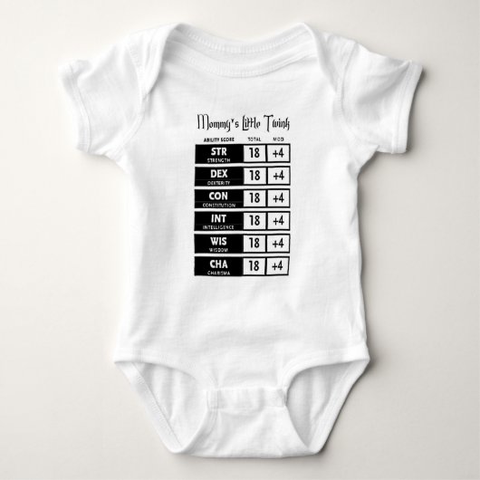 お母さんの少しTwinkのクリーパー ベビーボディスーツ (正面)