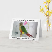 お母さんの幸せな母の日をツイート カード (黄色い花)