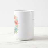 お母さんの意味を込めたフラワーラップ コーヒーマグカップ (中央)