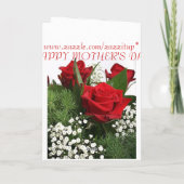 お母さんの挨拶状のため サンキューカード (裏面)