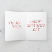 お母さんの挨拶状のため サンキューカード (内部)