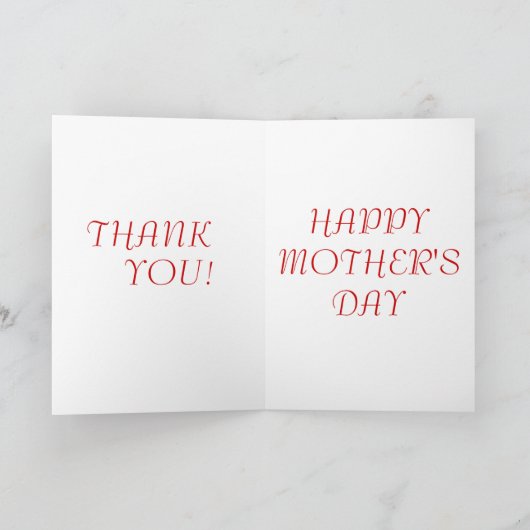 お母さんの挨拶状のため サンキューカード (内部)