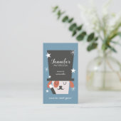 お母さんの接触カードかわいい犬の手品師 名刺 (スタンド正面)