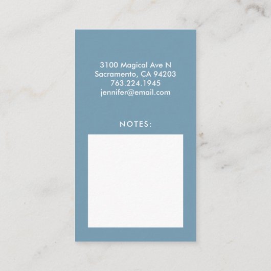 お母さんの接触カードかわいい犬の手品師 名刺 (裏面)