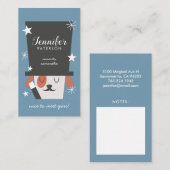 お母さんの接触カードかわいい犬の手品師 名刺 (正面/裏面)