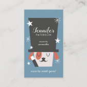 お母さんの接触カードかわいい犬の手品師 名刺 (正面)