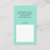 お母さんの接触カードカッコいいの恐竜の緑 名刺 (裏面)