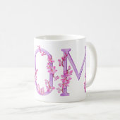 お母さんの文字の蘭の芸術の絵画のマグ コーヒーマグカップ (正面右)