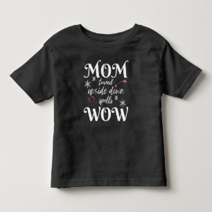 お母さんの文字を逆さまにすると WOW になる マザーズデー トドラーTシャツ
