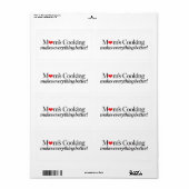 お母さんの料理で全てが良くなる ラベル (フルシート)