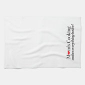 お母さんの料理はすべてをよりよくさせます キッチンタオル (横)