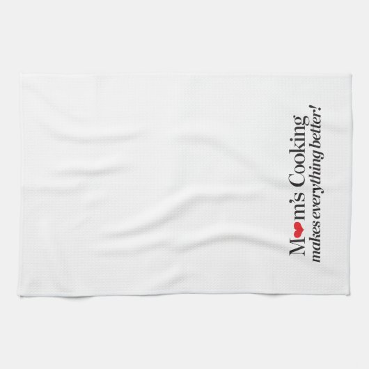 お母さんの料理はすべてをよりよくさせます キッチンタオル (横)