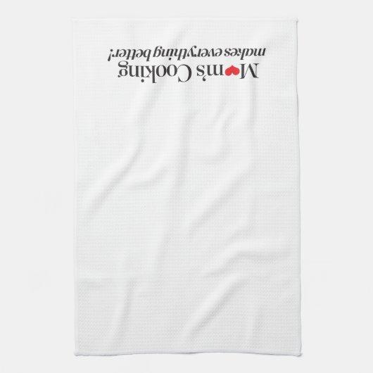 お母さんの料理はすべてをよりよくさせます キッチンタオル (縦)