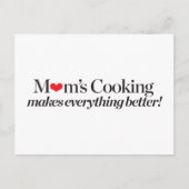 お母さんの料理はすべてをよりよくさせます ポストカード (正面)