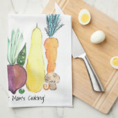 お母さんの料理タオル キッチンタオル (四つ折り)