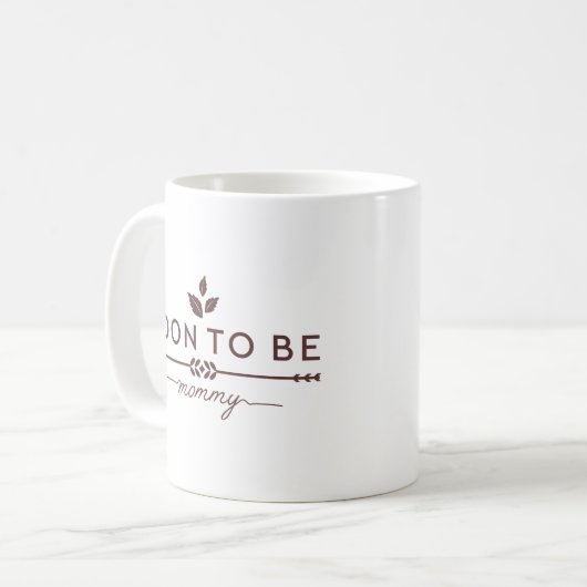 お母さんの新しい母があるすぐに妊娠の発表 コーヒーマグカップ (正面左)