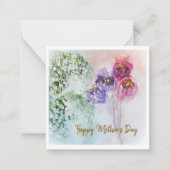 お母さんの日おめでとうございます ノートカード (正面)