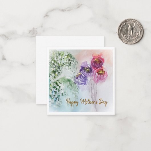 お母さんの日おめでとうございます ノートカード (正面/裏面インサイチュ)