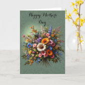 お母さんの日おめでとう２ カード (黄色い花)