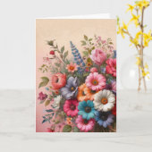 お母さんの日おめでとう４ カード (黄色い花)