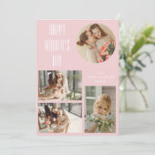 お母さんの日おめでとう | エレガントなモダン写真コラージュ シーズンカード (スタンド正面)