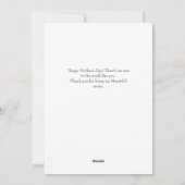 お母さんの日おめでとう | エレガントなモダン写真コラージュ シーズンカード (裏面)