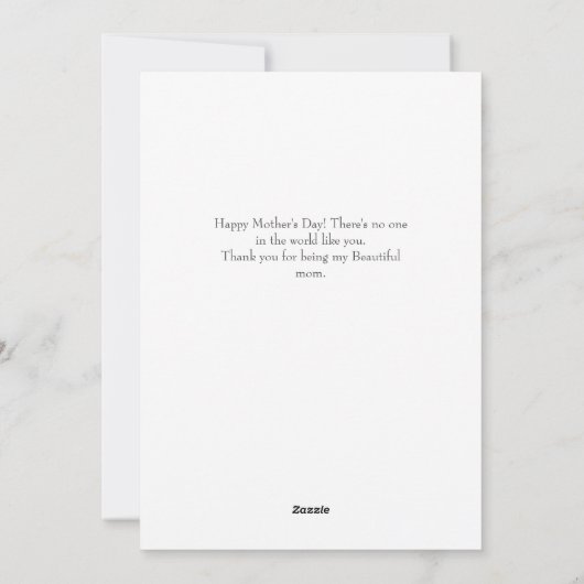 お母さんの日おめでとう | エレガントなモダン写真コラージュ シーズンカード (裏面)