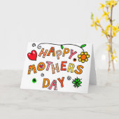 お母さんの日おめでとう、カラフルなデザイン カード (黄色い花)