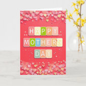 お母さんの日おめでとう カード (黄色い花)