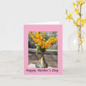お母さんの日おめでとう カード (黄色い花)