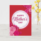 お母さんの日おめでとう カード (黄色い花)