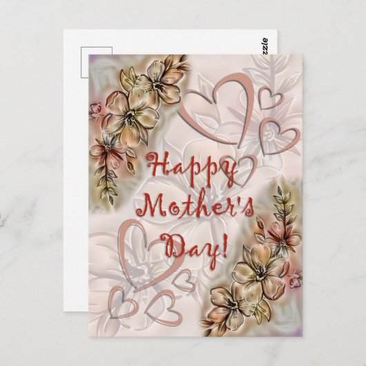 お母さんの日おめでとう！ ポストカード (正面/裏面)