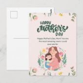 お母さんの日おめでとう ポストカード (正面/裏面)