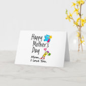 お母さんの日おめでとう。ママ愛してる。 カード (黄色い花)