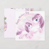 お母さんの日おめでとう 招待状 (正面/裏面)