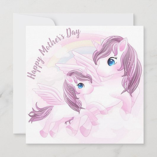 お母さんの日おめでとう 招待状 (正面)