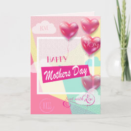 お母さんの日おめでとう！挨拶状 カード