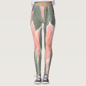 お母さんの日おめでとう!桃スタイリッシュのチューリップ レギンス (正面)