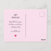 お母さんの日おめでとう】水彩花ハート ポストカード (裏面)