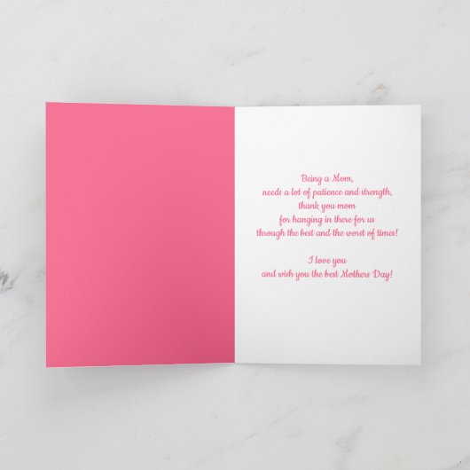 お母さんの日おめでとう｜特別で素敵なお母さんへ シーズンカード (内部)