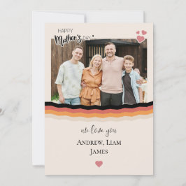 お母さんの日おめでとう　私たちはあなたを愛しています フラット ホリデー カード