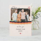 お母さんの日おめでとう 私たちはあなたを愛しています フラット ホリデー カード (スタンド正面)