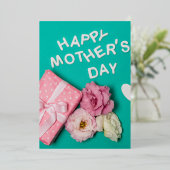 お母さんの日おめでとう 箔招待状 (立ち正面)