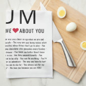 お母さんの日が大好きなこと キッチンタオル (四つ折り)