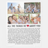 お母さんの日が大好きな写真 フリースブランケット (正面)