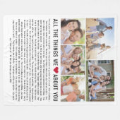 お母さんの日が大好きな写真 フリースブランケット (正面(横))