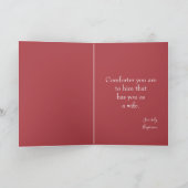 お母さんの日が妻の写真と一緒に カード (内部)