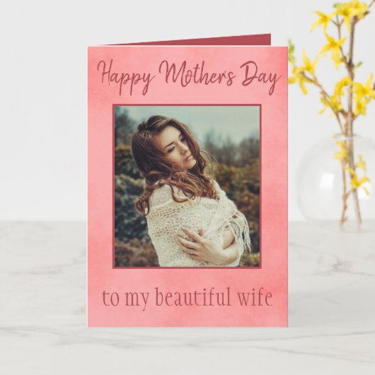 お母さんの日が妻の写真と一緒に カード (黄色い花)