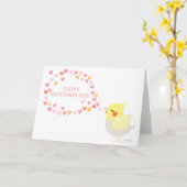 お母さんの日が幸せなカクテルとハートおもしろい カード (黄色い花)