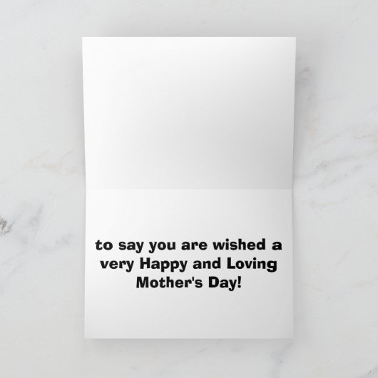 お母さんの日と幸せな母の日を言うために泳ぐ魚 カード (内部)